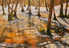 #234, Flozen pond, 18"x24", oil on canvas